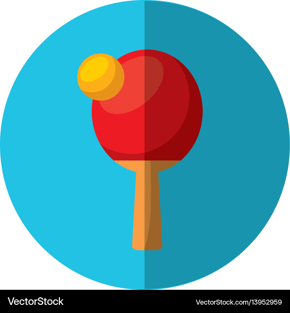 Ping pong racket isolated icon Vector Image
