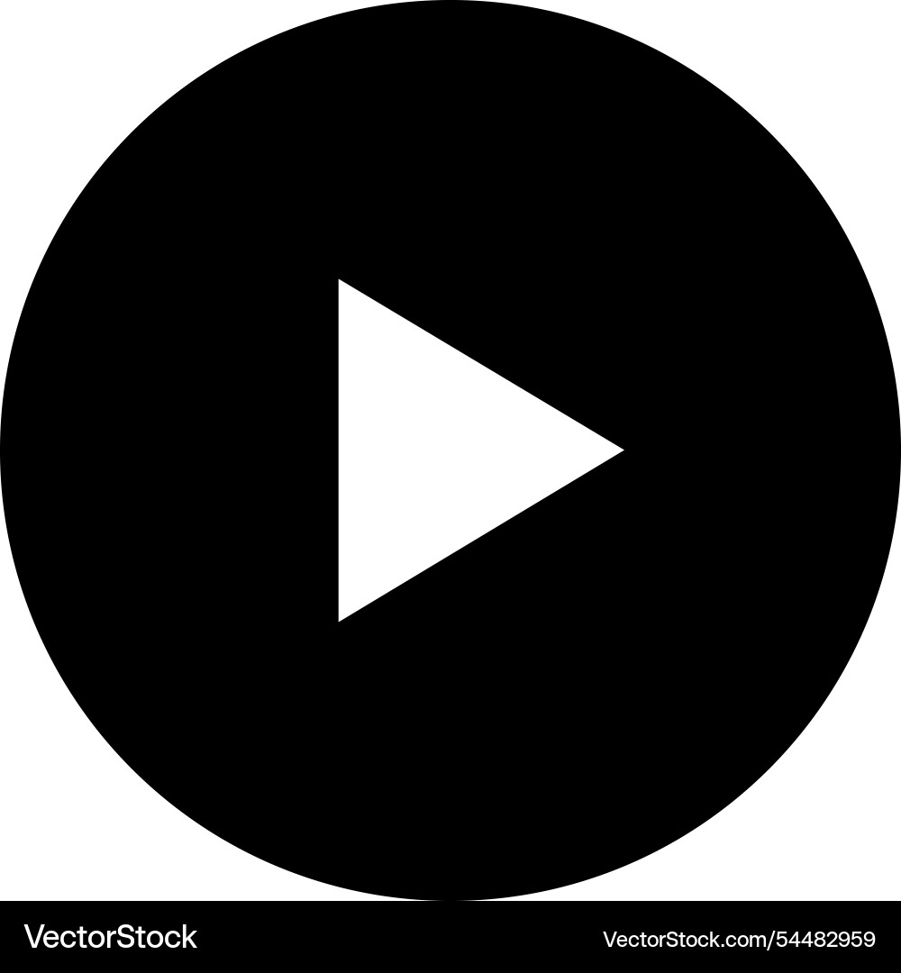 Play button icon Royalty Free Vector Image - VectorStock