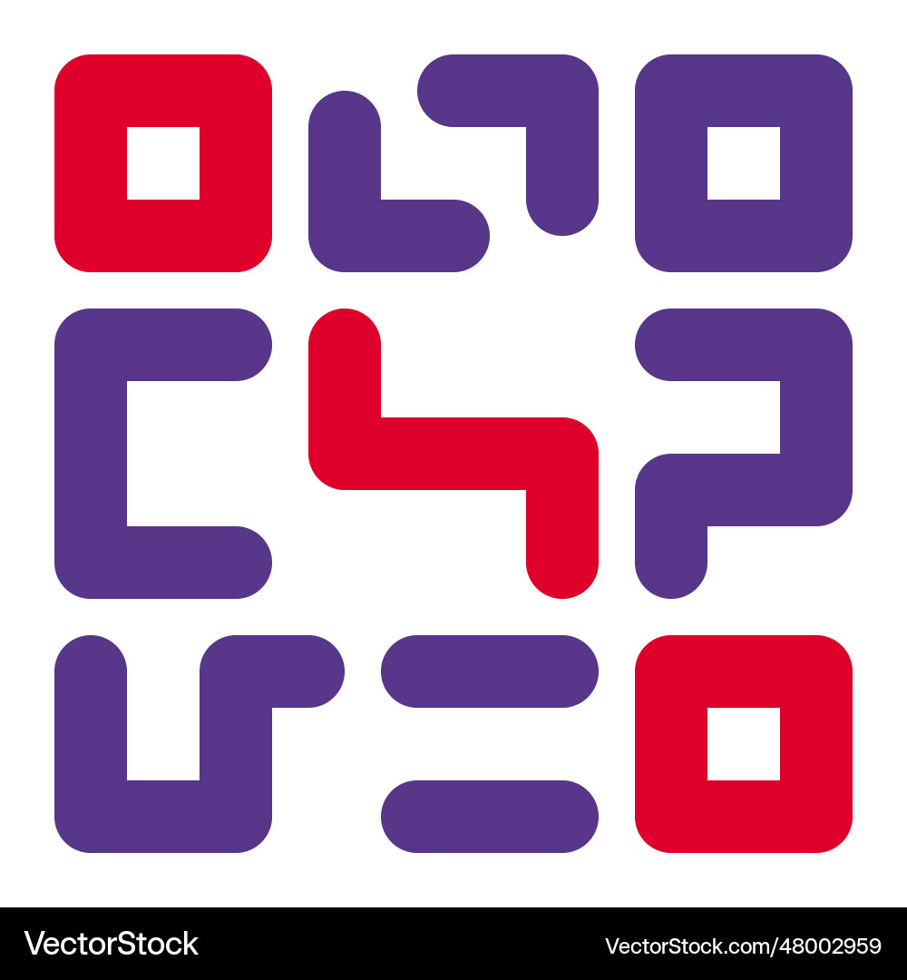 Qr code a barcode with various information vector image