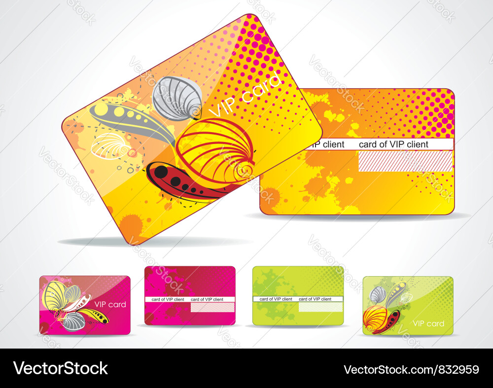 VIP Card Set - Business Style Vector Image