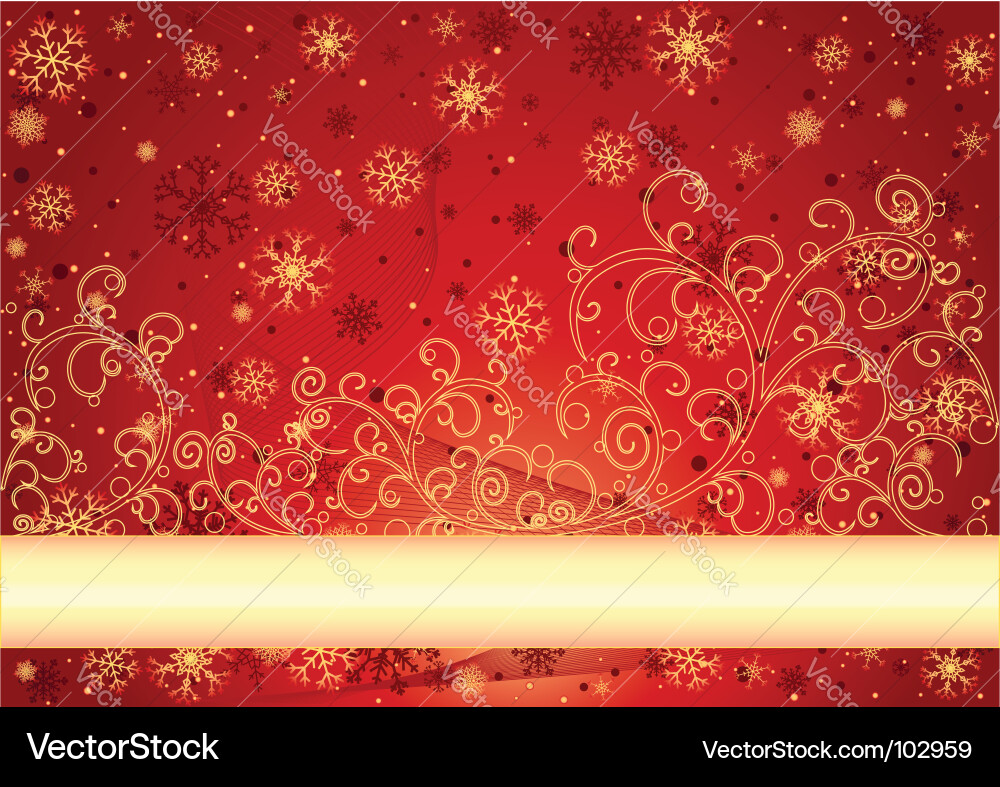 Winter Snowflake Background vector image