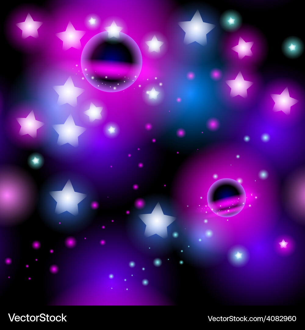 Abstract seamless pattern space with stars Vector Image