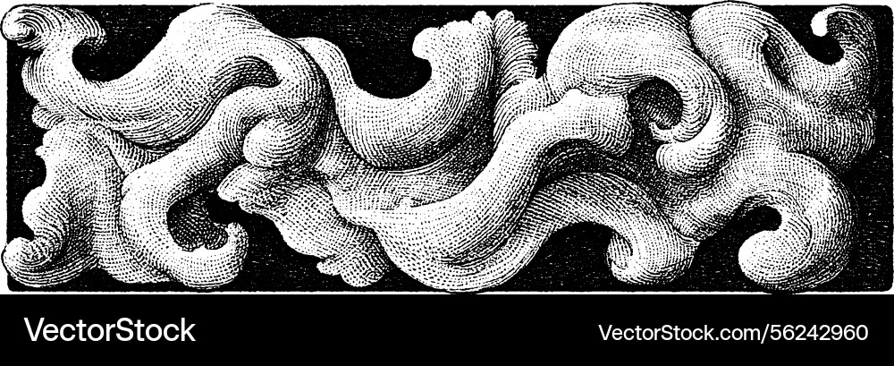 Abstract swirl pattern with engraved design Vector Image