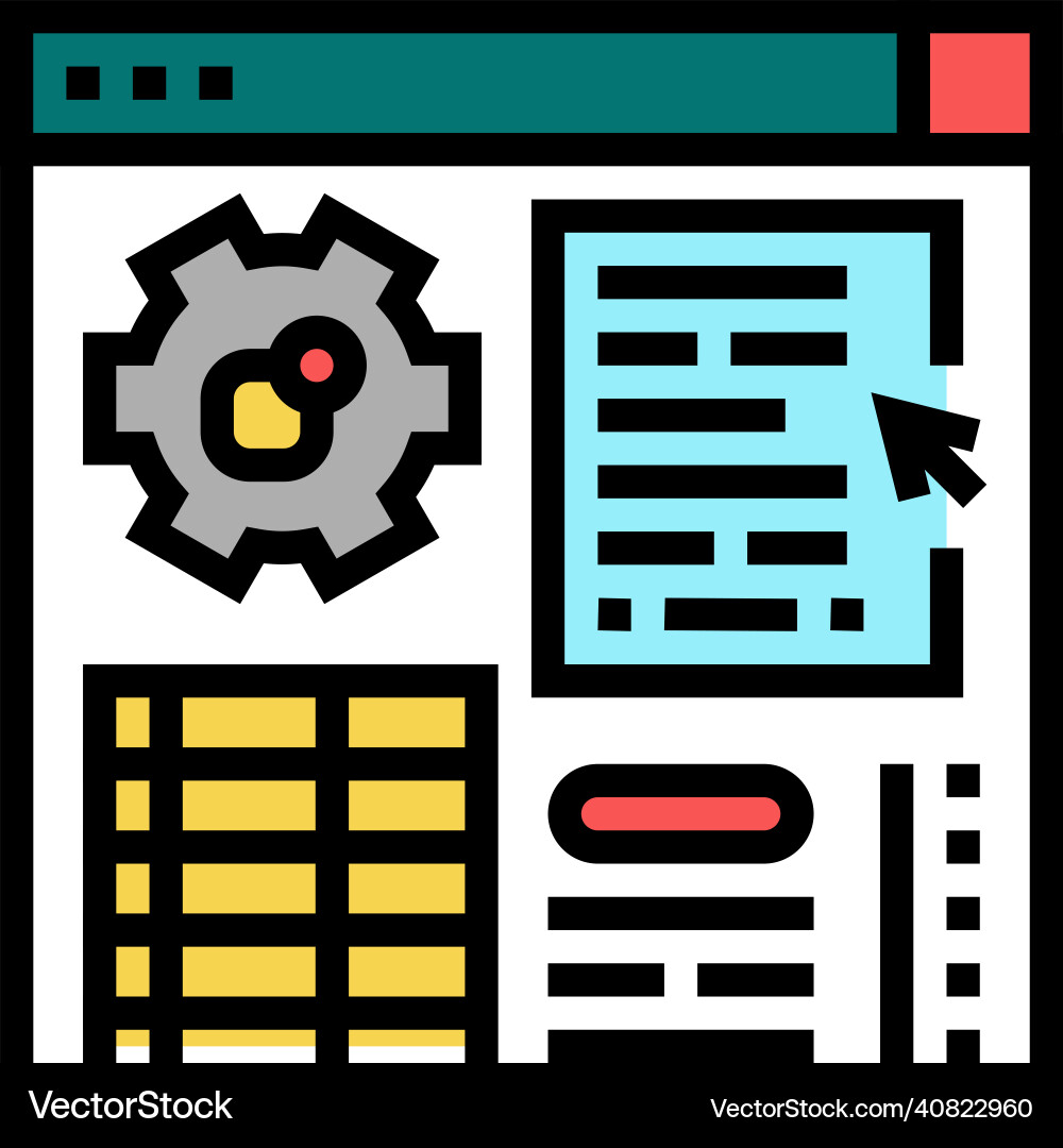 Application erp color icon Application erp color icon vector image