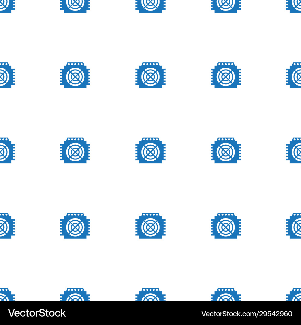 Asic miner icon pattern seamless isolated on white Vector Image