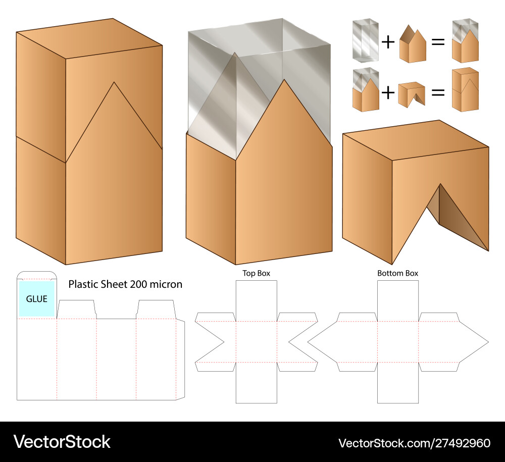 Box Verpackung Stanzschablone Design 3d Mock-up Box Verpackung Stanzschablone Design 3d Mock-up vektorbild