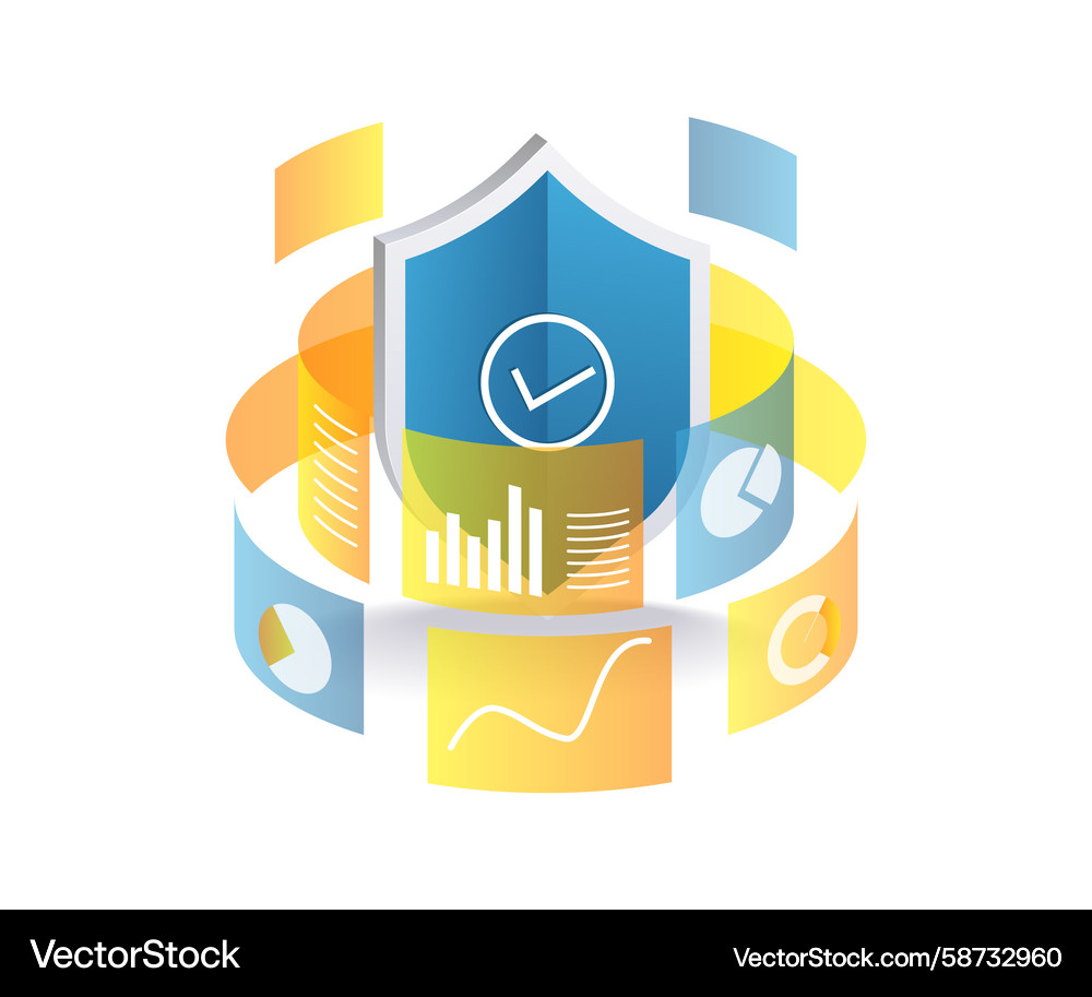 Digital Data Security Icon Vector Image