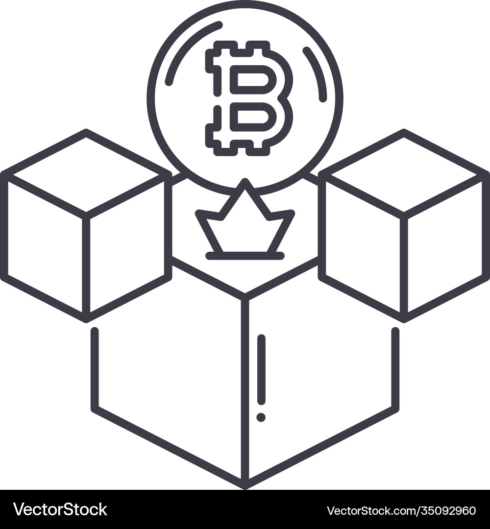 Genesis blocking icon linear isolated Genesis blocking icon linear isolated vector image