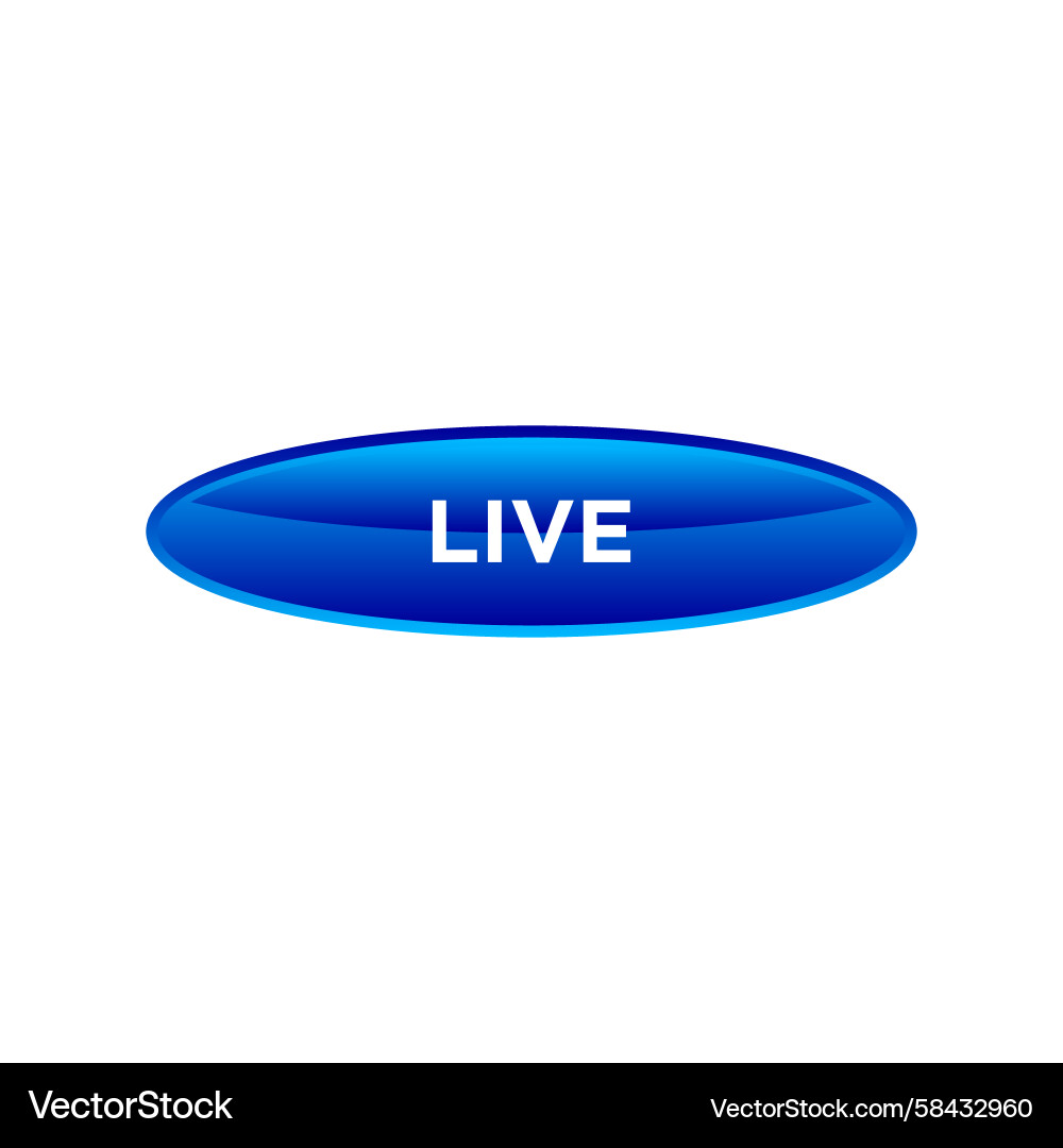 Live Button Website Template Vector Image