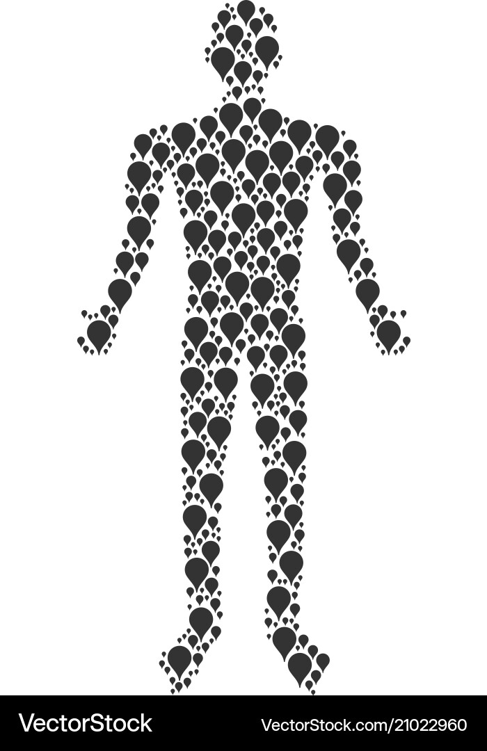Map pointer person figure vector image