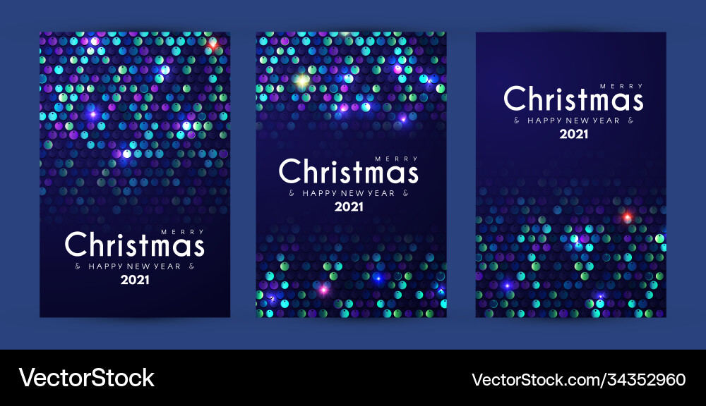 Merry christmas and happy new ayer flyer template vector image