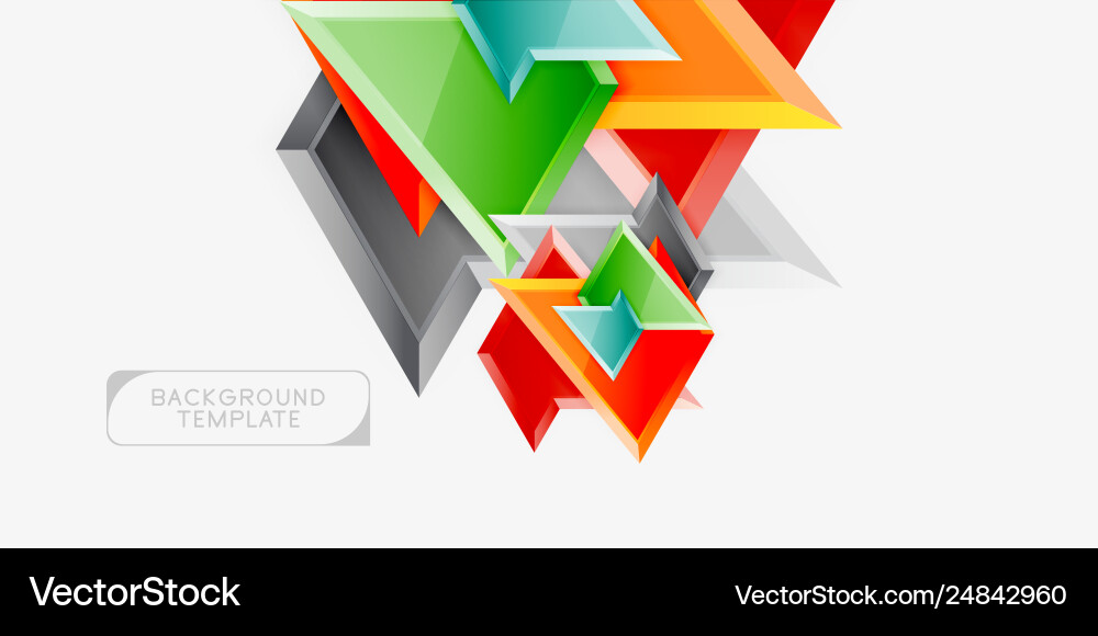 Minimal geometrical triangles with 3d effect Vector Image