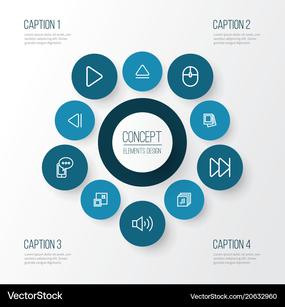 Multimedia icons line style set with volume up Multimedia icons line style set with volume up vector image