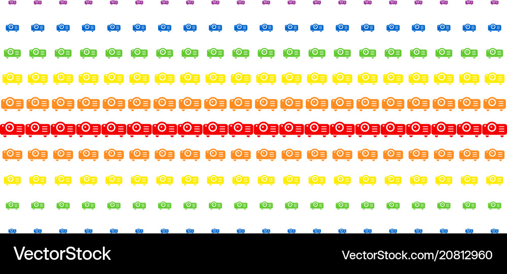Projector shape halftone spectrum effect Projector shape halftone spectrum effect vector image