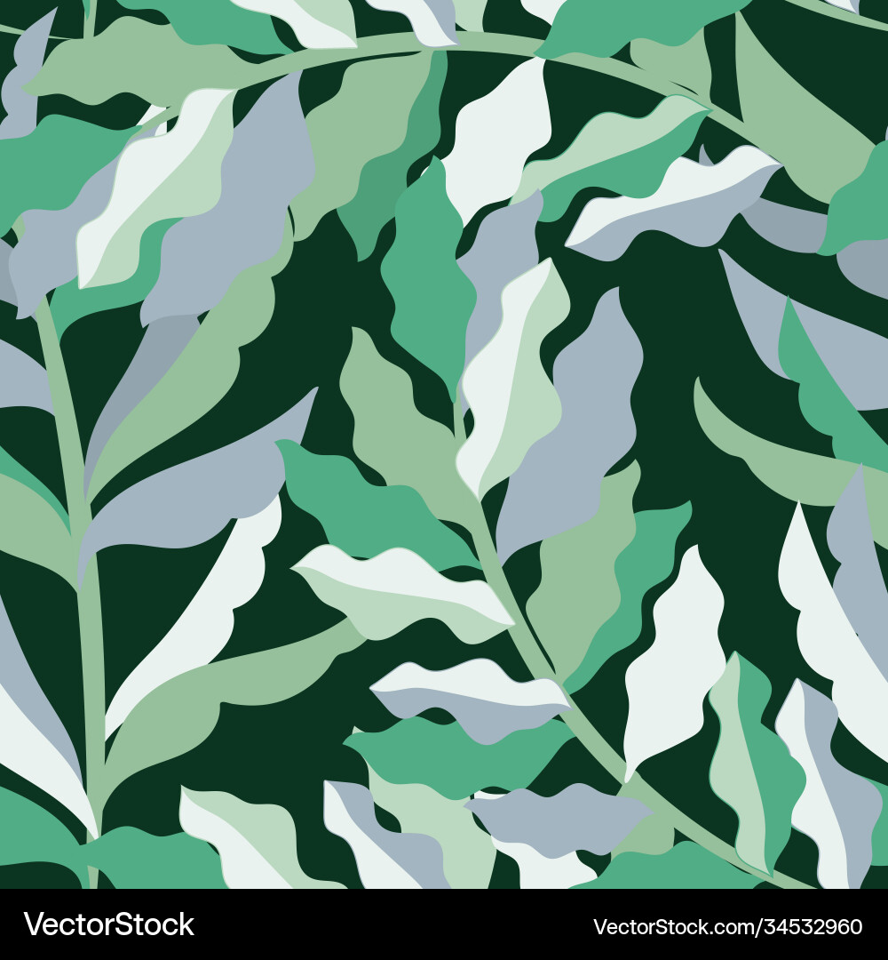 Seamless pattern with leaf Vector Image