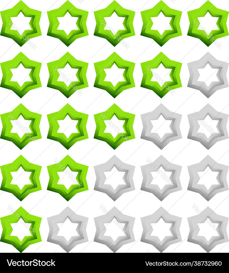 Star rating element value estimination user Star rating element value estimination user vector image
