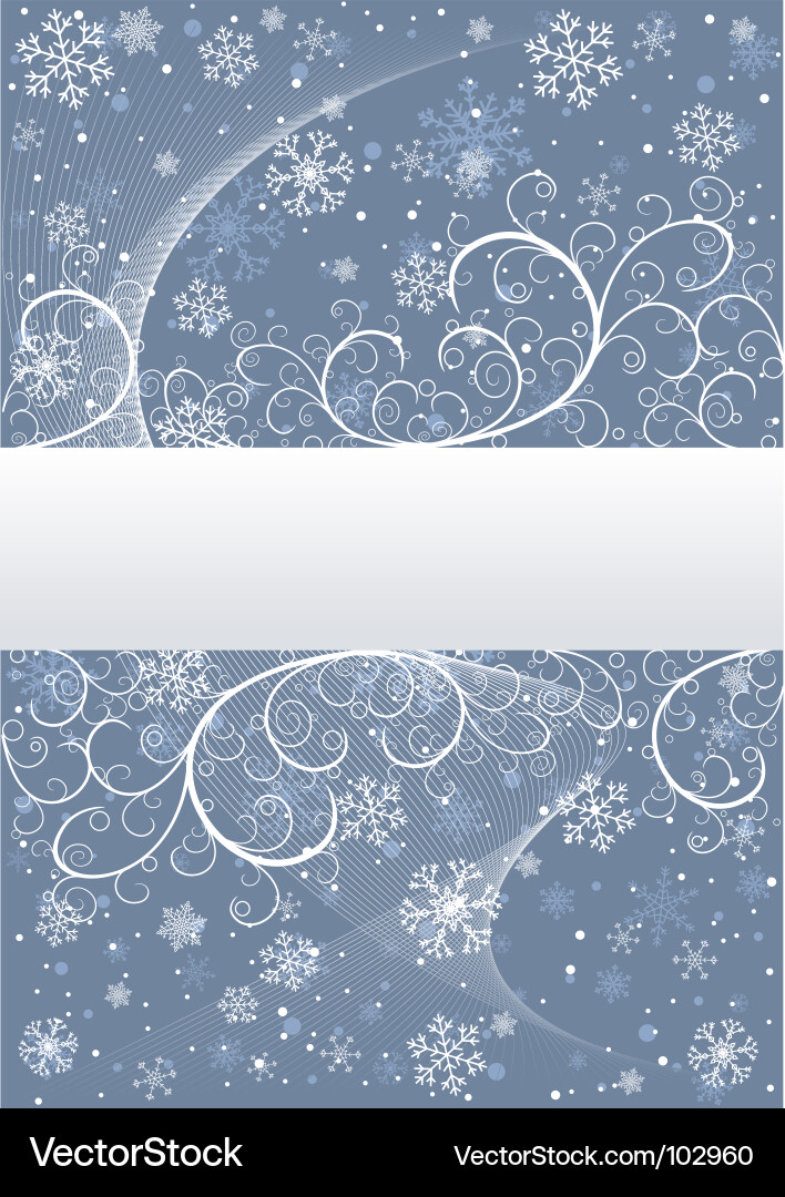 Winter Snowflake Background Vector Image