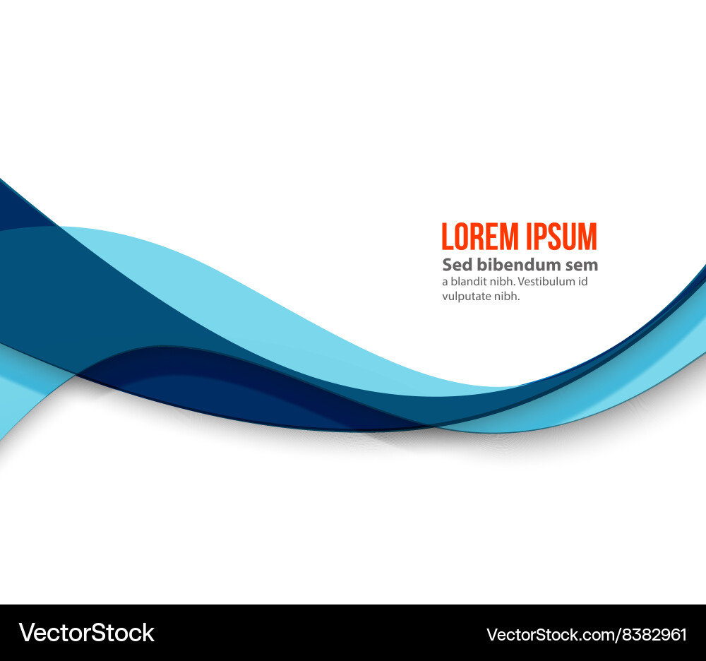 Abstract color wave design element vector image