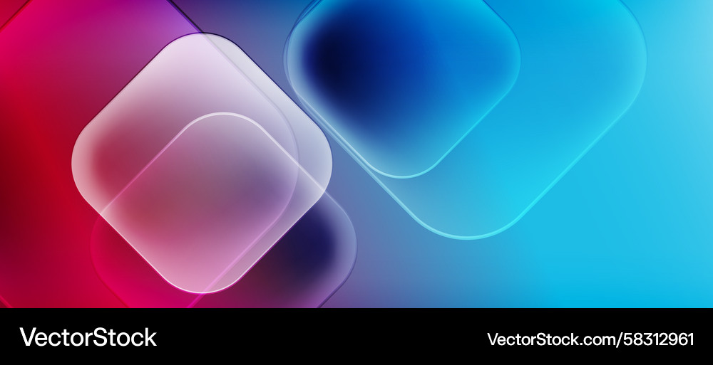 Abstract shapes overlap creating vibrant Vector Image