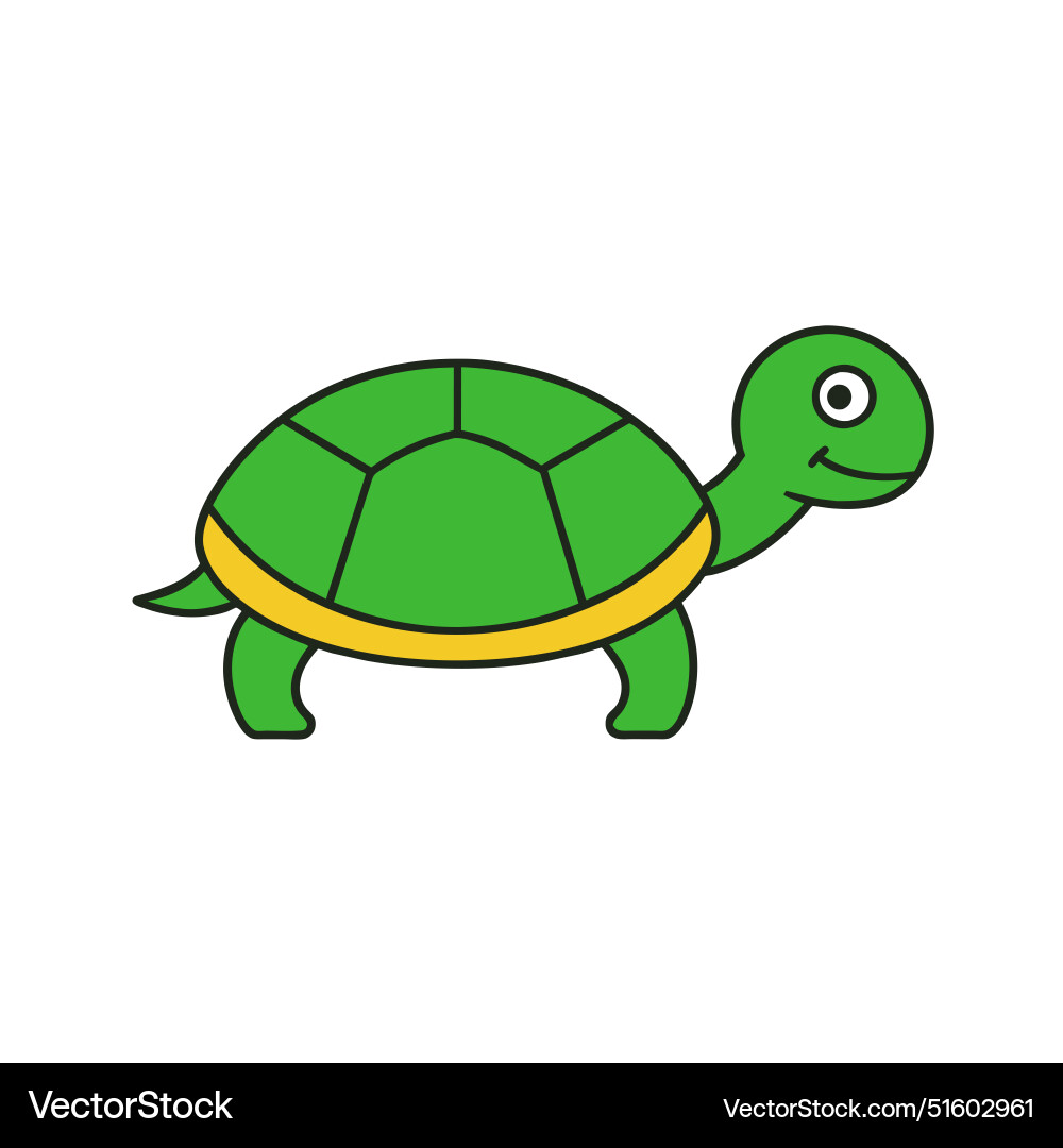 Australian turtle jumps icon Royalty Free Vector Image