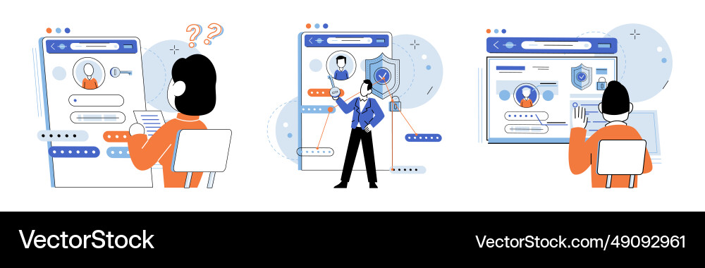 Authentication the metaphor Authentication the metaphor vector image