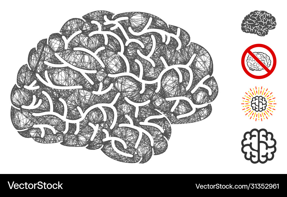 Brain web mesh Brain web mesh vector image