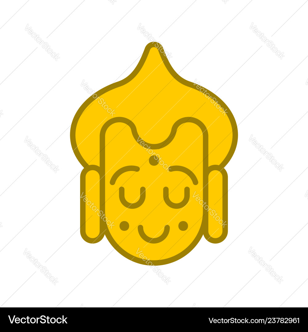 Buddha Gesicht Emoji avatar buddhist Statue Kopf Buddha Gesicht Emoji avatar buddhist Statue Kopf vektorbild