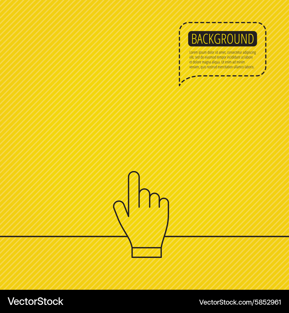 Click hand icon press or push pointer sign Vector Image