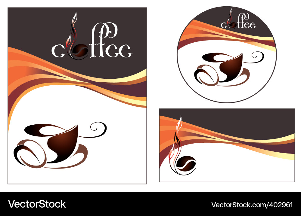 Coffee Elements & Patterns vector image