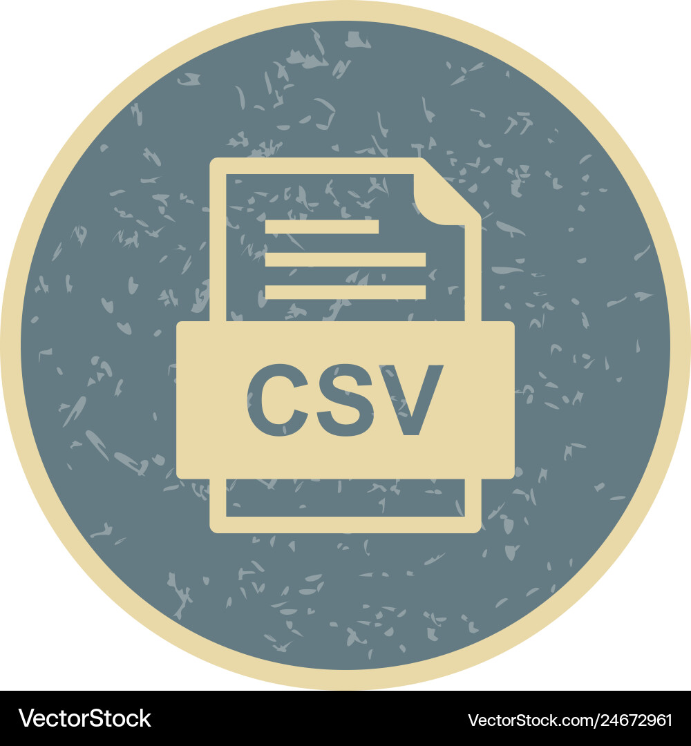 Csv file document icon vector image
