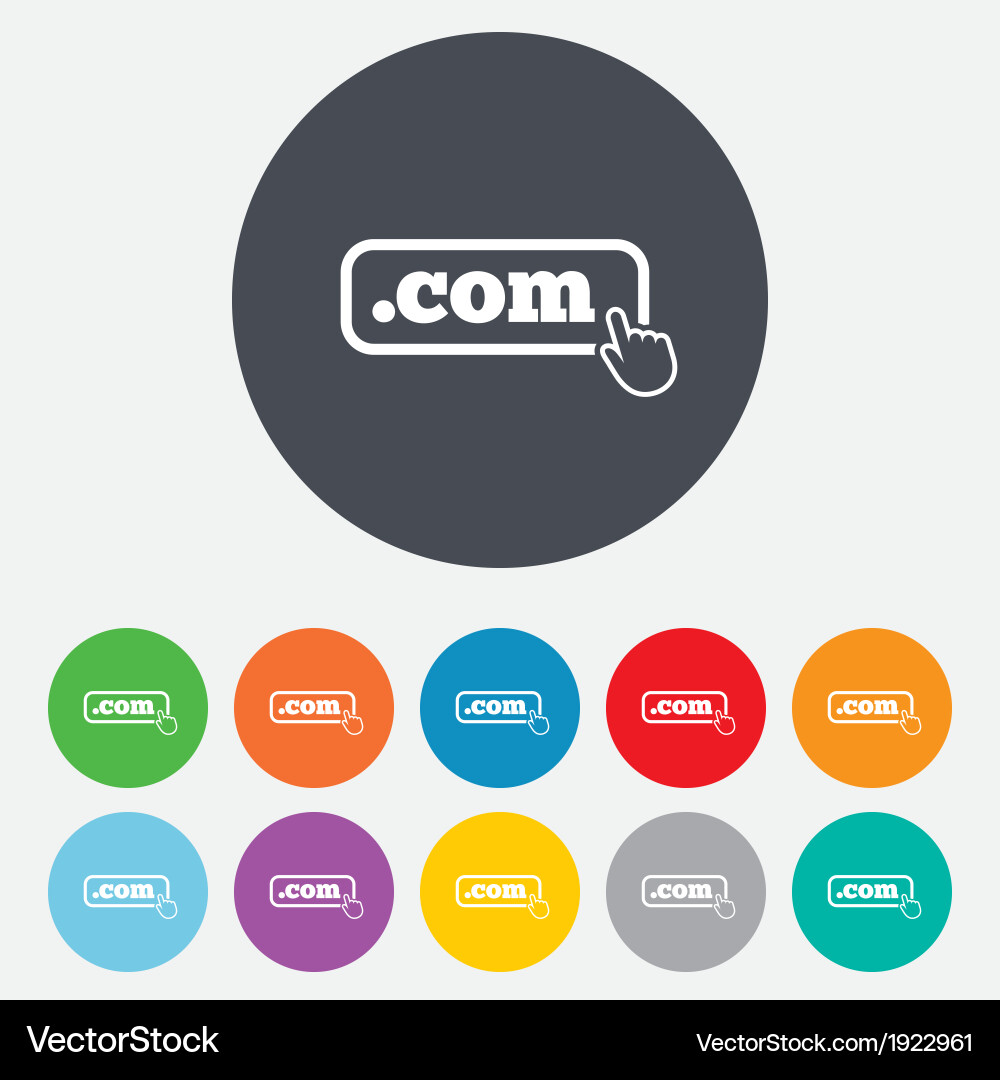 Domain COM Icon - Internet Symbol vector image