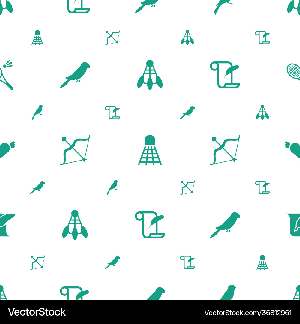 Feather icons pattern seamless white background vector image