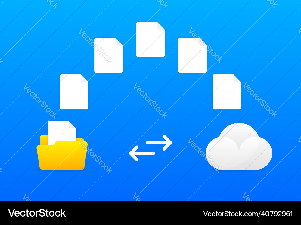 File transfer encrypted form concept for remote File transfer encrypted form concept for remote Vector Image