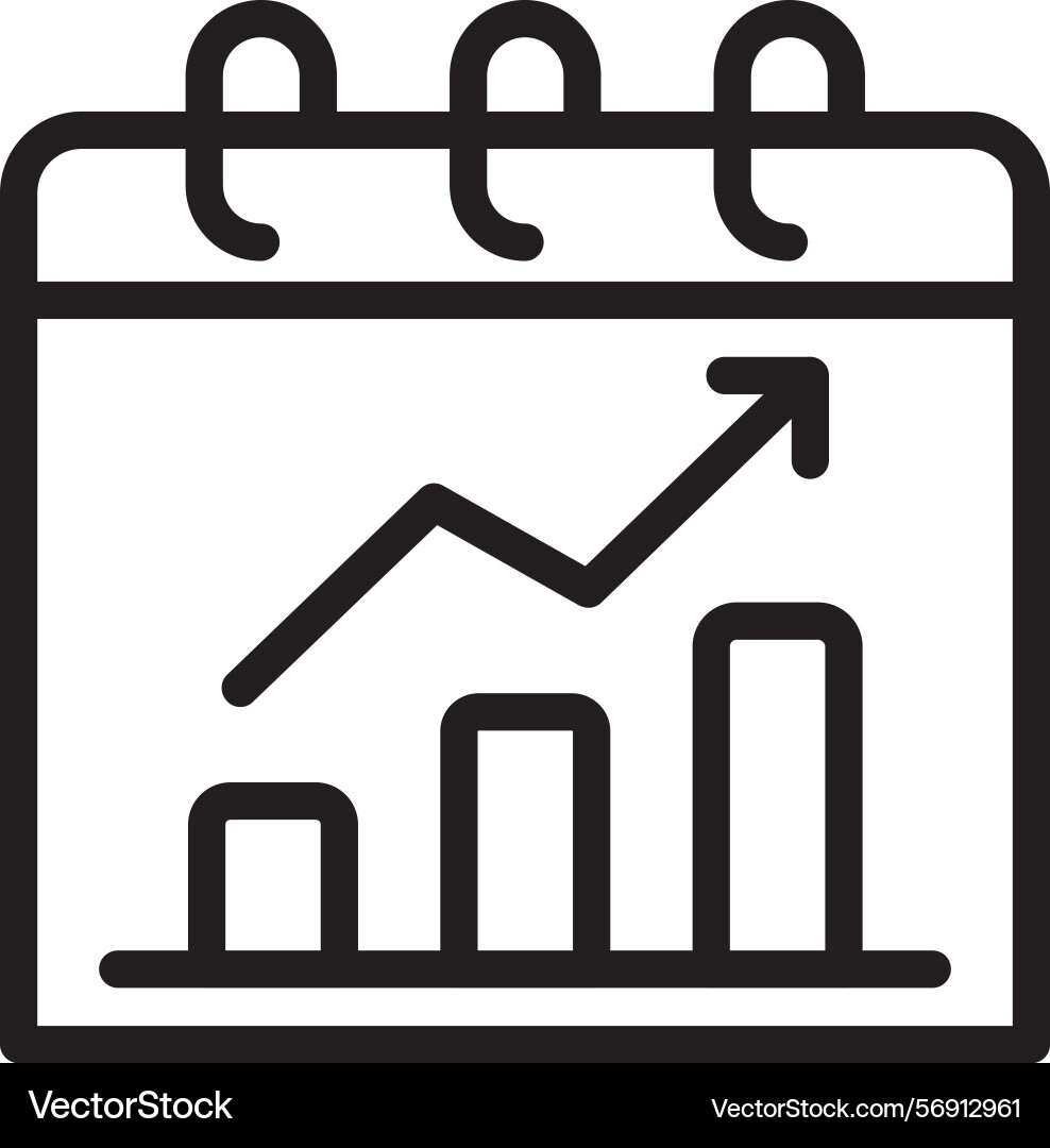 Monthly linear style icon design Vector Image