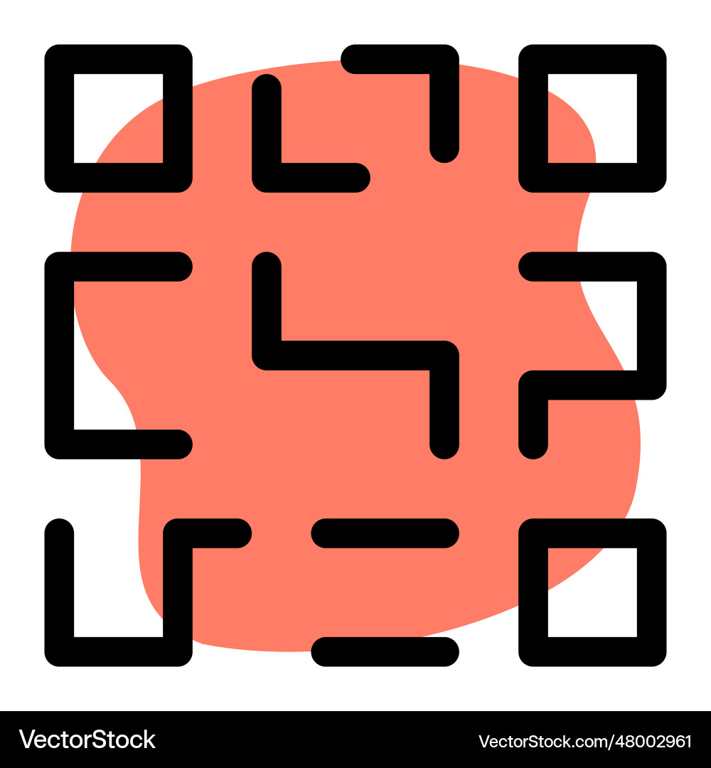 Qr code a barcode with various information vector image