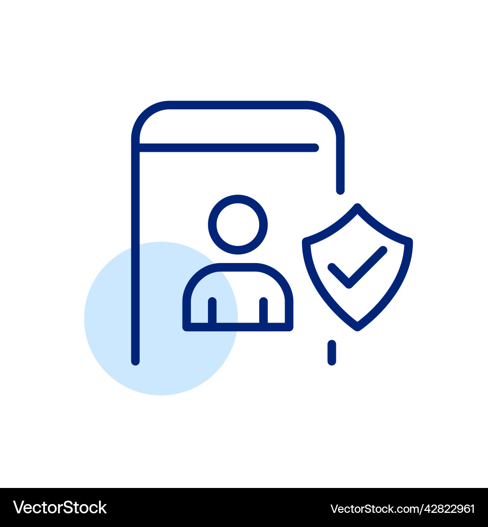 Secure protected profile pixel perfect editable Secure protected profile pixel perfect editable vector image