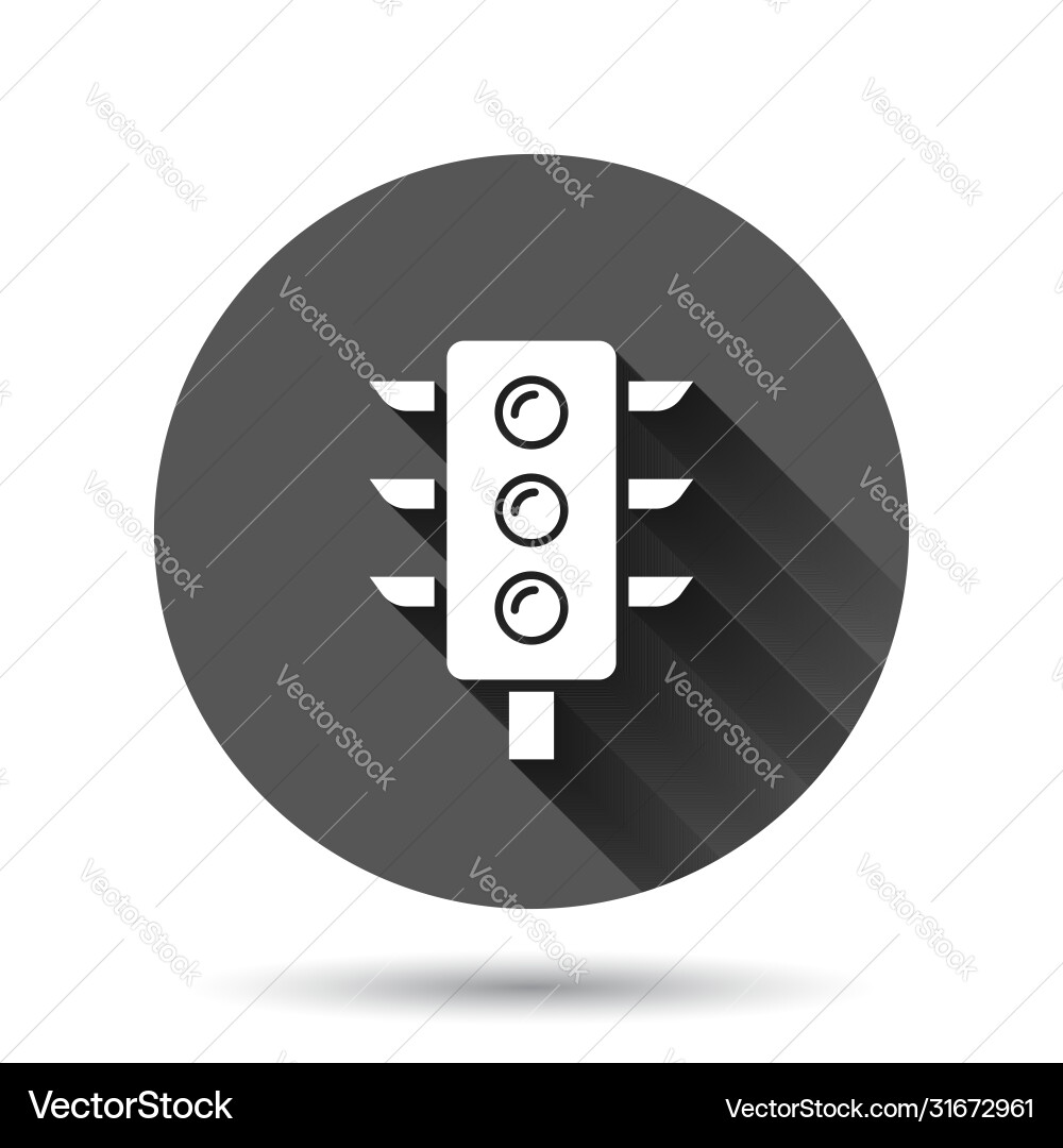 Semaphore icon in flat style traffic light Semaphore icon in flat style traffic light vector image
