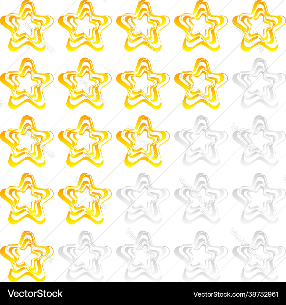 Star rating element value estimination user Star rating element value estimination user vector image