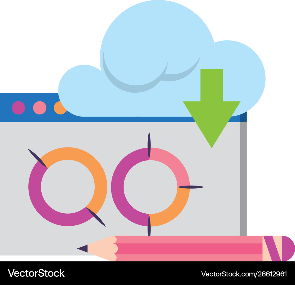 Technologie Web digitale Hardware Cartoon Vektorbild