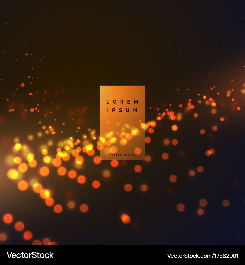 Warm Bokeh Particle Background vector image