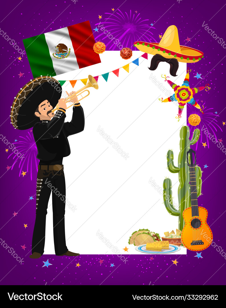 Cinco de Mayo Fiesta Frame Vector Image