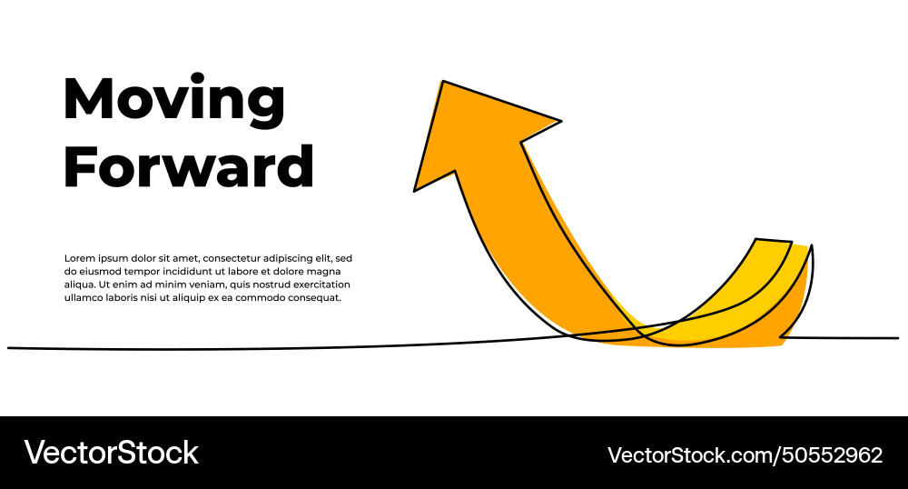 Continuous line design of arrow pointing up one vector image