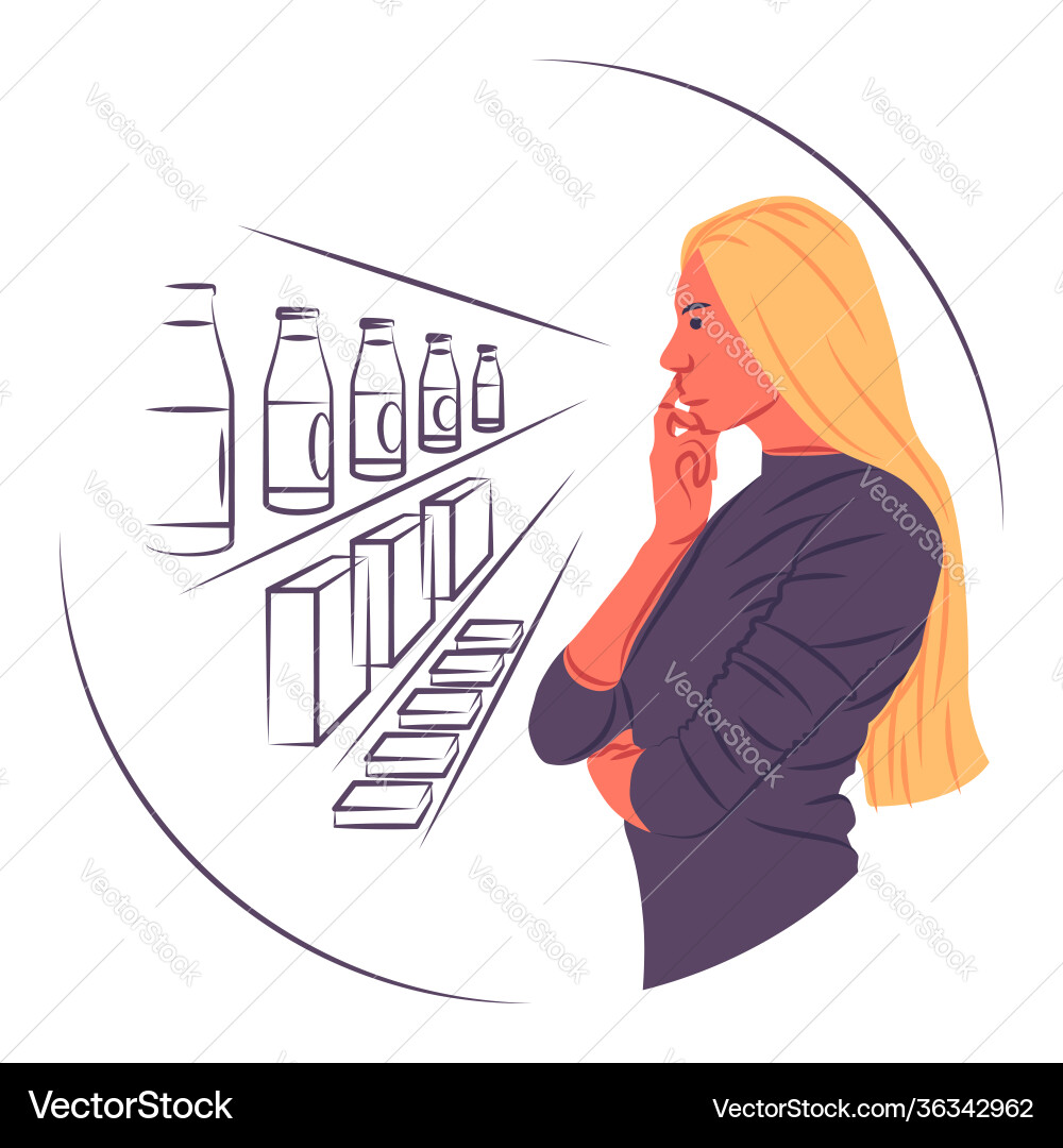 Customer in shadow sharp lines style vector image
