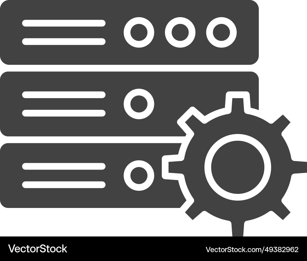 Database settings icon image vector image