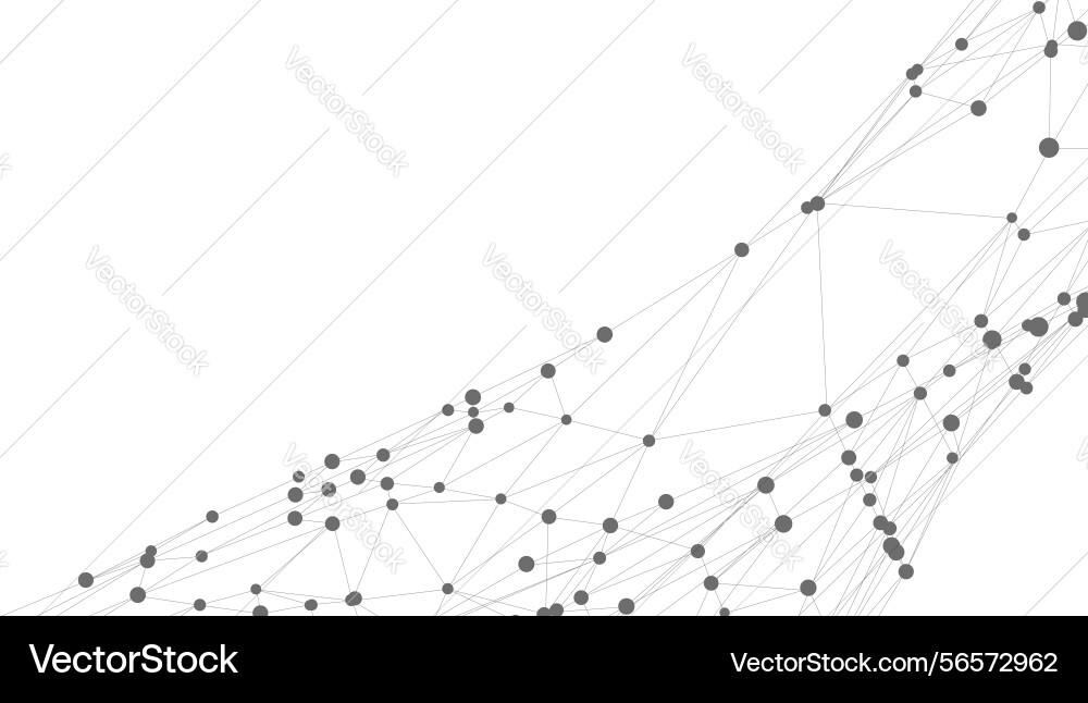 Dots connected by lines abstract wave minimalist Dots connected by lines abstract wave minimalist vector image