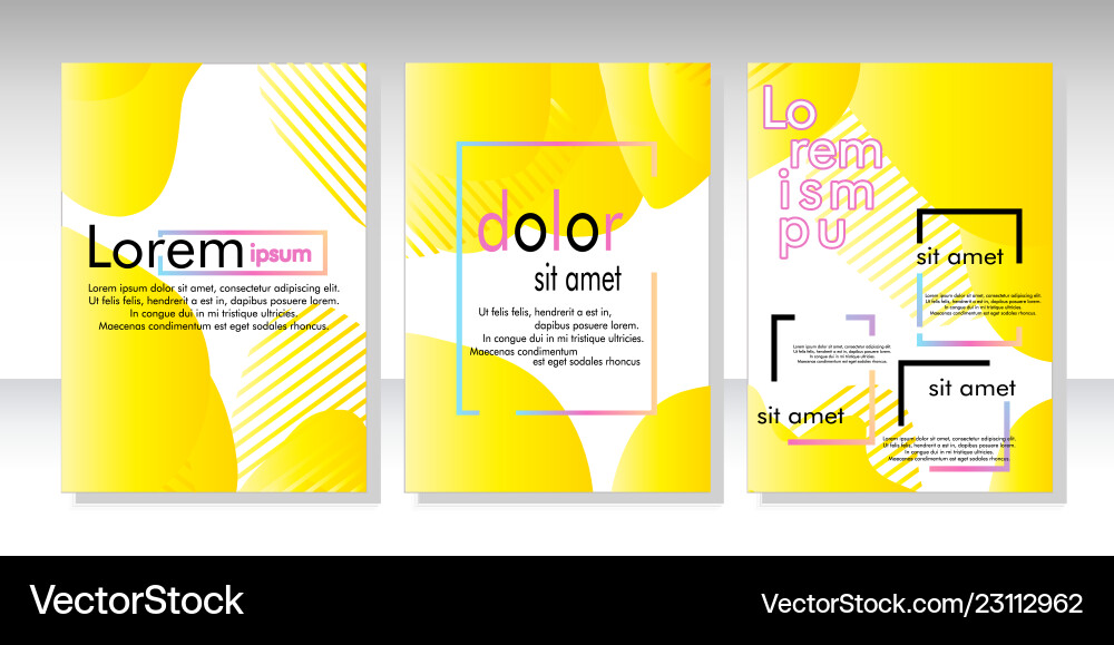 Dynamic style banner design set with fluid Dynamic style banner design set with fluid vector image