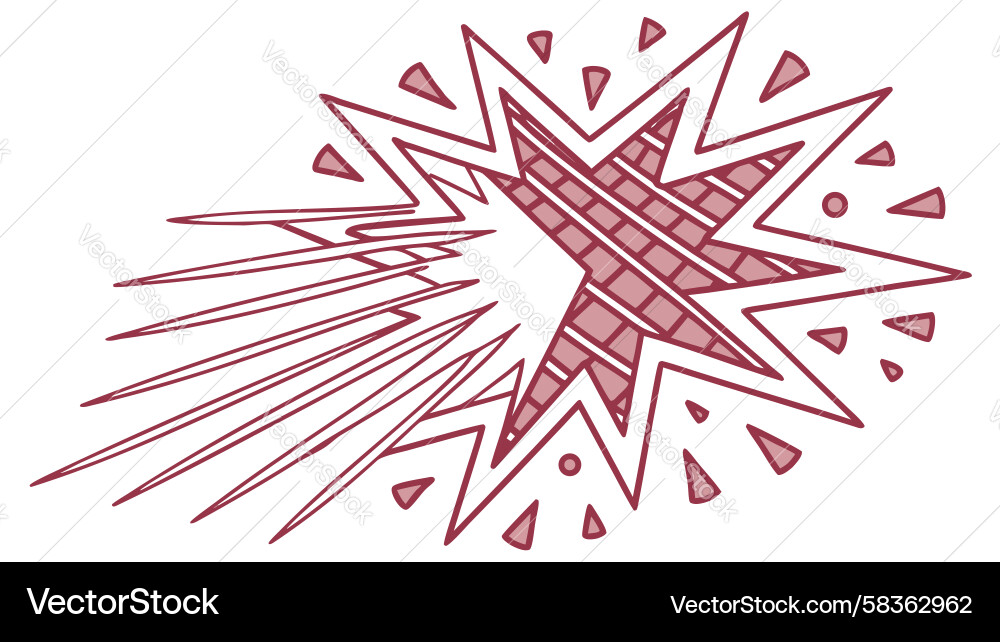 Exploding Starburst Element Vector Image