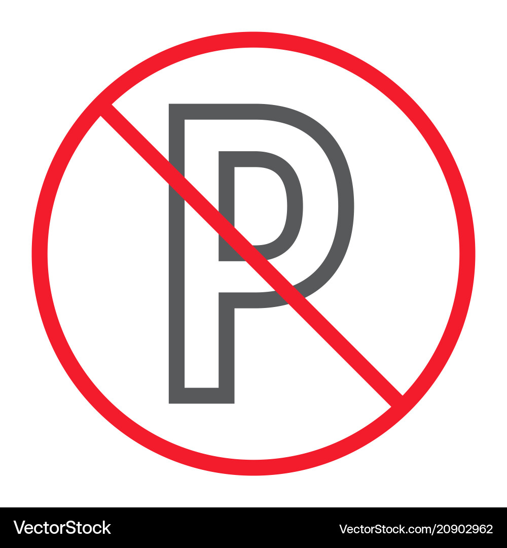 Keine Parklinie Icon Verbot und verboten Keine Parklinie Icon Verbot und verboten vektorbild