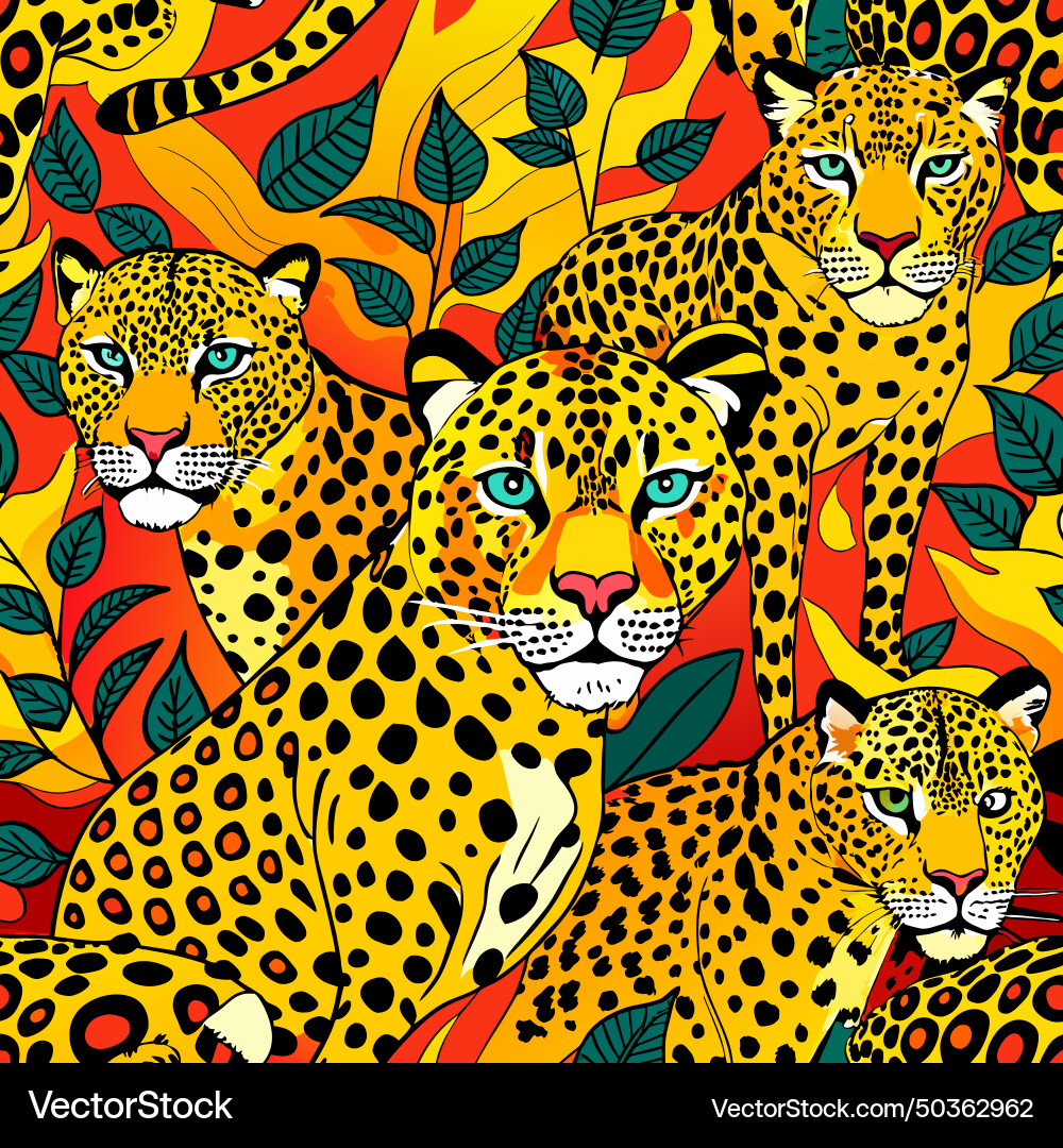 Leopard pattern design for fabric print paper Vector Image