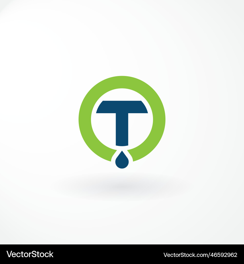 Monogram design letter with combination t Vector Image